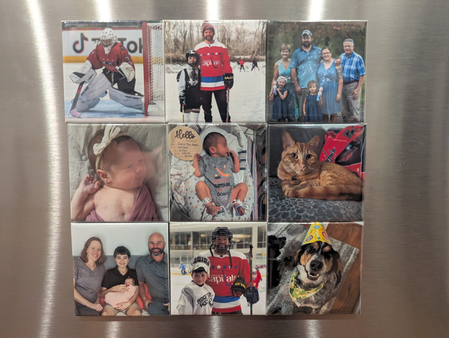 9 2x2" Custom Photo Magnets